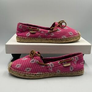Women's Sperry Katama Espadrille 8.5M Fuchsia Pink Boat Shoe
